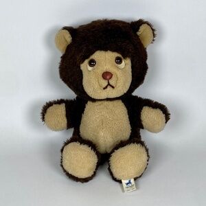 Vintage Teddy Bear Carousel by Guy Droopy Eyes Brown Tan Animal Fair 14"